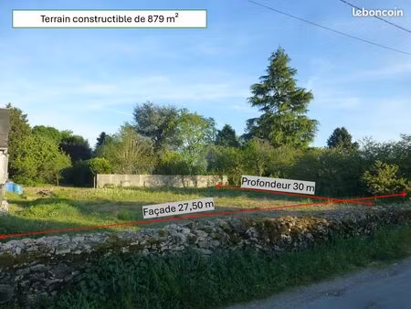 terrain constructible 879 m² à esvres