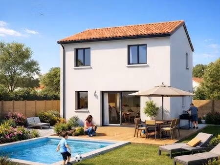 maison traditionnelle 80 m² avec 3 chambres sur terrain viabilisé de 290 m² au centre de s
