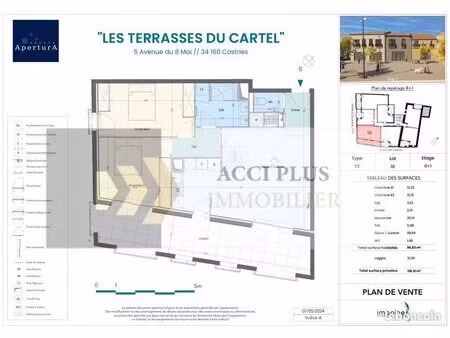 appartement 3 pièces 90 m²