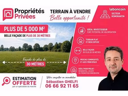 terrain 5 061 m² romorantin lanthenay