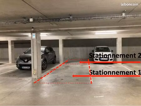 2 places de stationnement couvertes