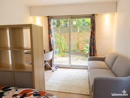 t2 rdc 40m2 rénové avec jardin privé - proche tram ligne 2