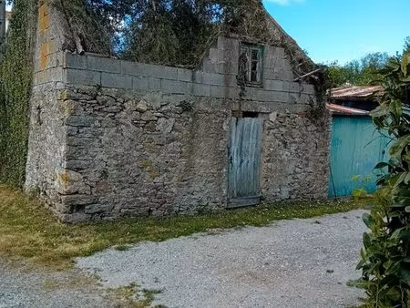 terrain avec maison en pierre