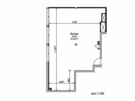 bureaux 88 m² saint gely du fesc
