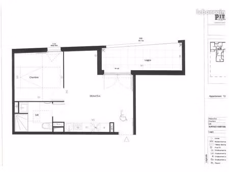 appartement 2 pièces 38 m²