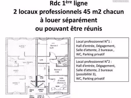 bureaux 92 m² clapiers