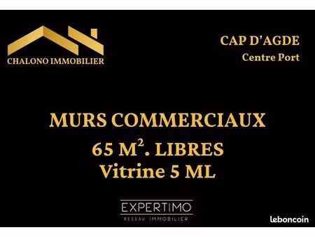 local commercial 45 m² le cap d'agde