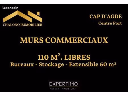 murs commerciaux 110 m² le cap d'agde