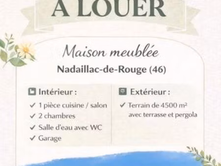 maison meublée à louer