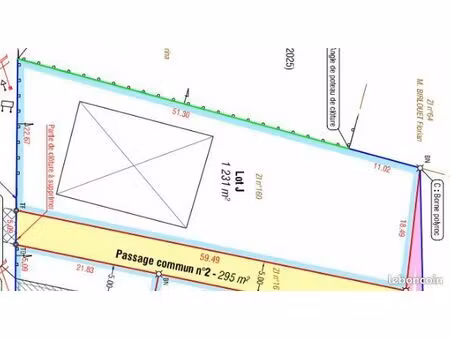 terrain 1 231 m² boulay les barres