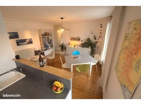 appart 1 chambre+1 bureau 50m2  flandrin valmy/tram c  vue  rénové+isolé  parking