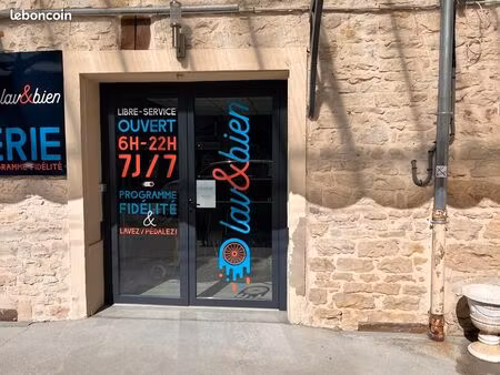 laverie + murs à vendre – activité clé en main – potentiel de développement