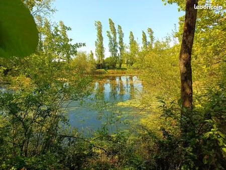 etang et petite maison en dur nord maulévrier 25000 euro
