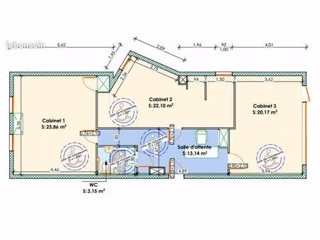 location cabinets paramédicaux / médicaux – local entièrement rénové