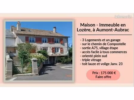 maison - immeuble en lozère  à aumont-aubrac