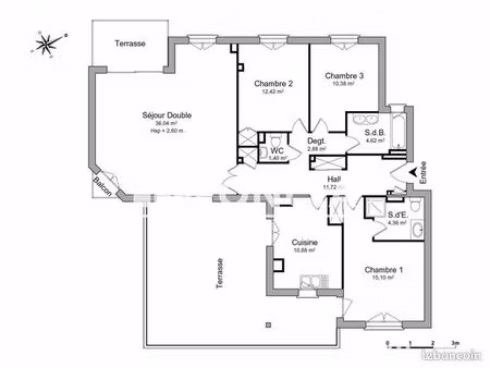 appartement 5 pièces 109 m²