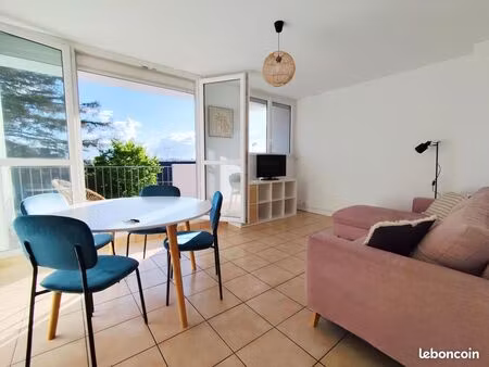 cholet - t3 meublé lumineux avec balcon  parking et cave - 56m²