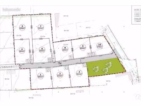 terrain 737 m² tourville sur sienne