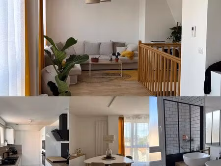 duplex t4  3 chambres  2 sdb  95m²  parking  gare  cc