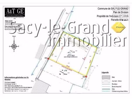 terrain 500 m² sacy-le-grand