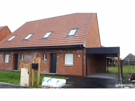 maison neuve a louer semi mitoyenne valenciennes