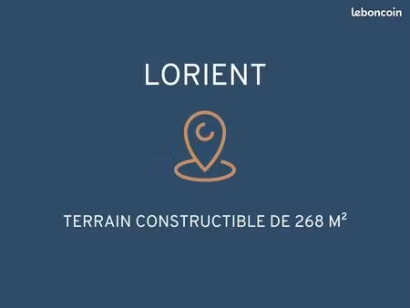 terrain 268 m² lorient