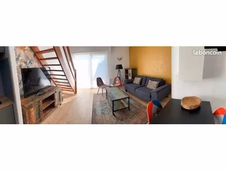 duplex meublé lumineux avec terrasse + parking. front de mer sangatte