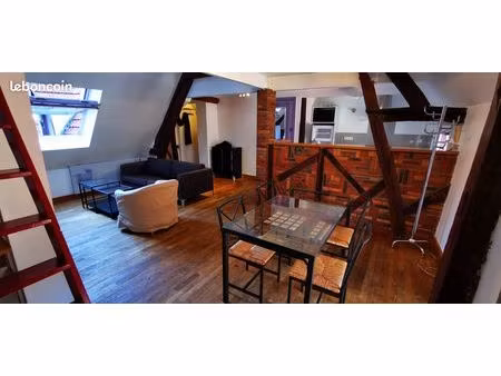 grand f3 duplex meublé en centre-ville