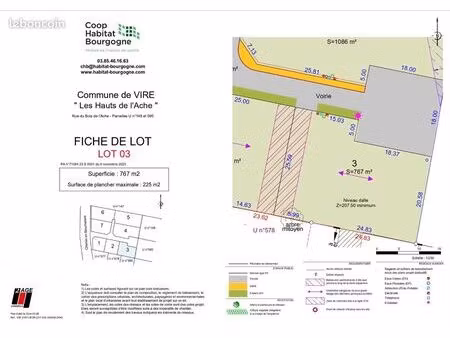 terrain 767 m² vire