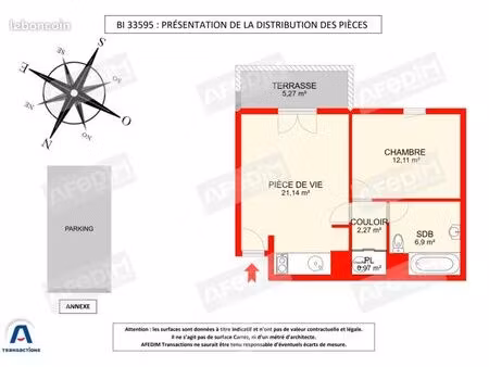 appartement 2 pièces 43 m²
