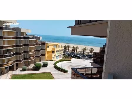 studio vue mer canet sud