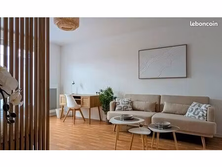 t1 bis meublé “clé en main” (34m²) avec coin nuit - parking & cave - quartier chasse-royal