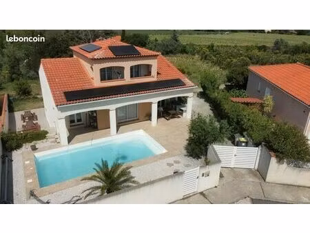 maison . 5 pièces . 130 m2 . sous-sol total . vue canigou