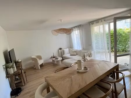 appartement f3 70m² meublé — 2ch — jardins+terrasses+garage — st-jean-des-vignes — chalon/