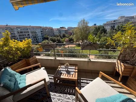 villeurbanne wilson – t2 51 m² – vue parc – terrasse – proche métro