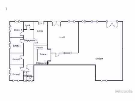 locaux professionnel espace dépôt  bureau  parking