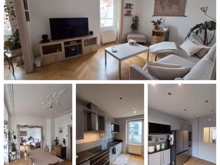 rare appartement t3 (100 m²) – jardin privatif & parking –colmar- quartier centre