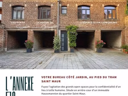 bureaux partagés / coworking confidentiel - lille - marcq en baroeul - quartier saint-maur