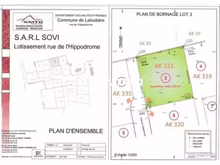 terrain 575 m² laloubere