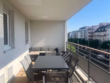 appartement meublé à louer – strasbourg meinau – 63 m² avec balcon et place de parking
