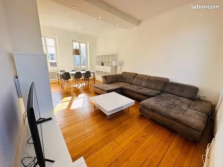 spacieux 3-pièces 94m2 entièrement meublé 1mn gare/7mn centre