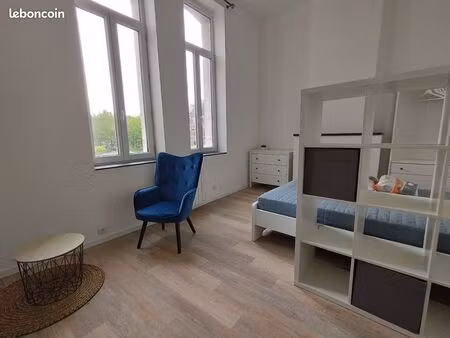 t2 secteur gare 100% meublé