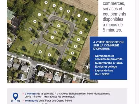 terrain 400 m² orgerus