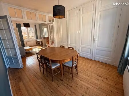 appartement meublé lumineux 65m² traversant + terrasse - rue léon gambetta  marché de waze