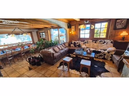 chalet meublé vue mont blanc  jardin