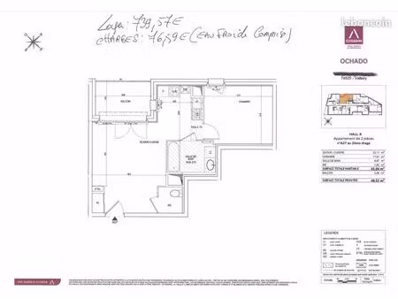 appartement 2 pièces 43 m²