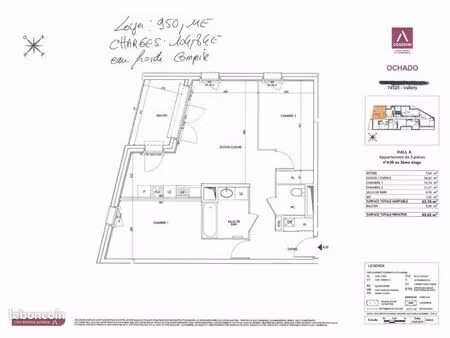 appartement 3 pièces 63 m²