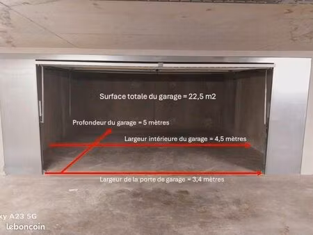 location grand garage pmr 22.5 m2