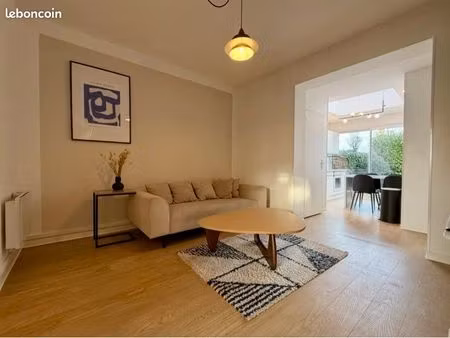 à louer : appartement t3 meublé avec jardin & terrasse – loos (eurasanté)