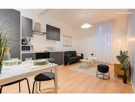 appartement t2 rénové et meublé avec loggia bron centre